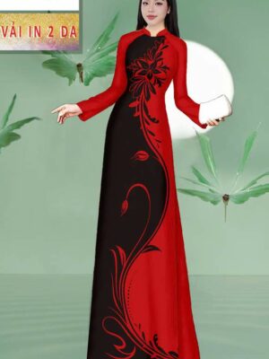 Vải Áo Dài Hoa In 3D AD MT182