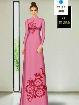 Vải Áo Dài Hoa In 4D AD BT188