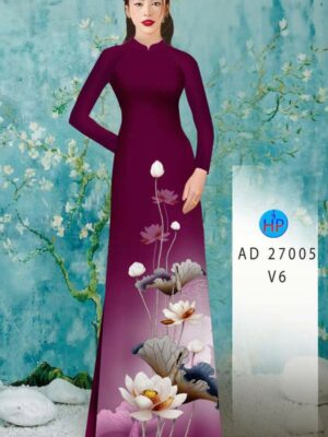 Vải Áo Dài Hoa Sen AD 27005