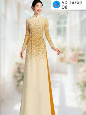 Vải Áo Dài Hoa In 3D AD 36750