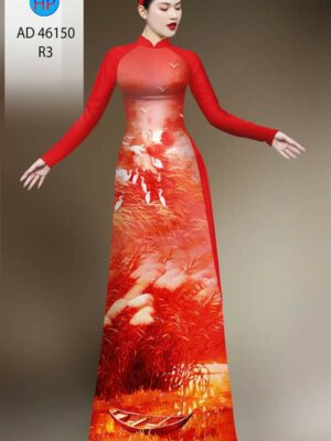 Vải Áo Dài Phong Cảnh AD 46150
