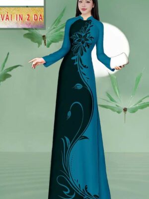 Vải Áo Dài Hoa In 3D AD MT182