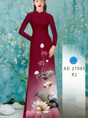 Vải Áo Dài Hoa Sen AD 27005