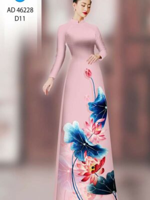 Vải Áo Dài Hoa Sen AD 46228