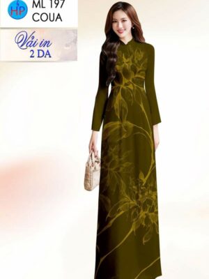 Vải Áo Dài Hoa In 4D AD ML197