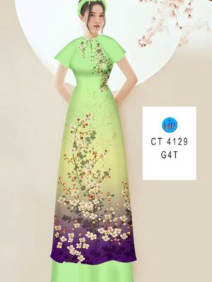 Vải Áo Dài Hoa In 3D AD CT4129