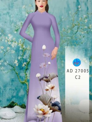 Vải Áo Dài Hoa Sen AD 27005