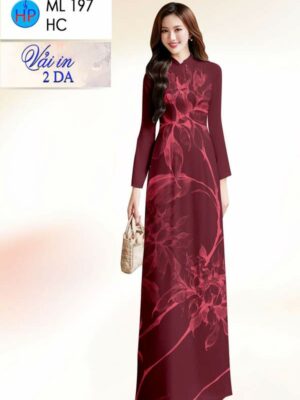 Vải Áo Dài Hoa In 4D AD ML197