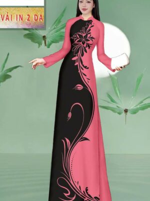 Vải Áo Dài Hoa In 3D AD MT182