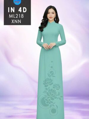 Vải Áo Dài Hoa In 4D AD ML218