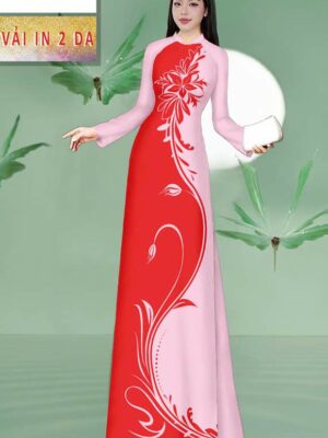 Vải Áo Dài Hoa In 3D AD MT182