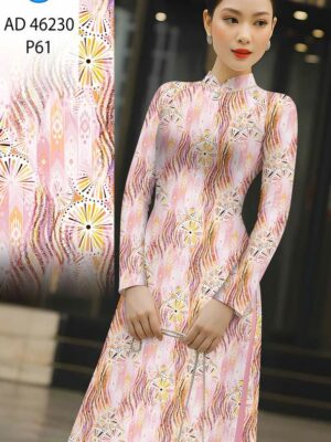 Vải Áo Dài Hoa Văn AD 46230