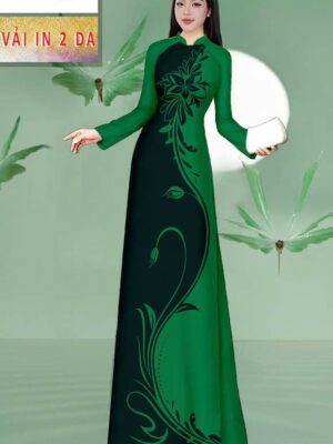Vải Áo Dài Hoa In 3D AD MT182