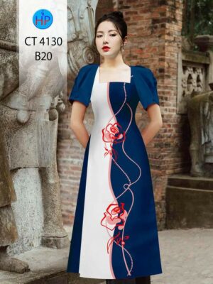 Vải Áo Dài Hoa Hồng AD CT4130