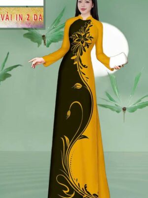 Vải Áo Dài Hoa In 3D AD MT182