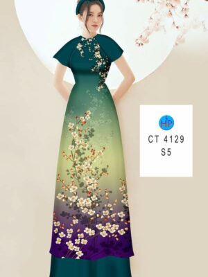 Vải Áo Dài Hoa In 3D AD CT4129