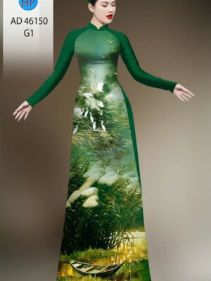 Vải Áo Dài Phong Cảnh AD 46150