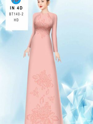 Vải Áo Dài Hoa In 4D AD BT140-2