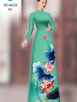Vải Áo Dài Hoa Sen AD 46228