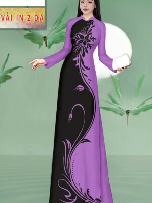 Vải Áo Dài Hoa In 3D AD MT182
