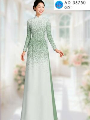 Vải Áo Dài Hoa In 3D AD 36750