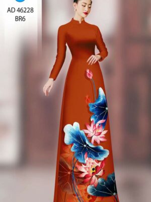 Vải Áo Dài Hoa Sen AD 46228