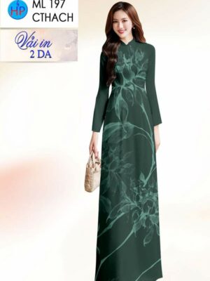 Vải Áo Dài Hoa In 4D AD ML197
