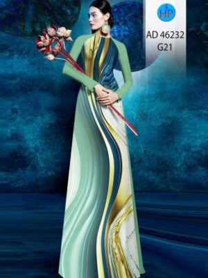 Vải Áo Dài Hoa Văn AD 46232