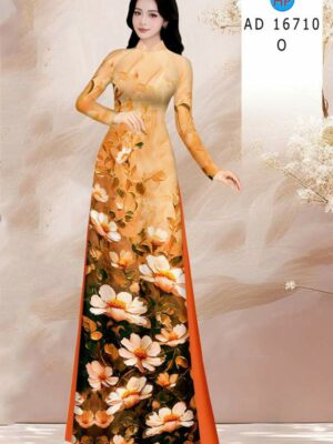 Vải Áo Dài Hoa Cúc AD 16710