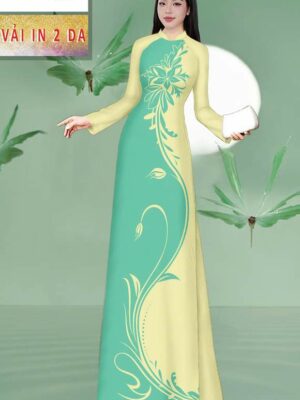 Vải Áo Dài Hoa In 3D AD MT182