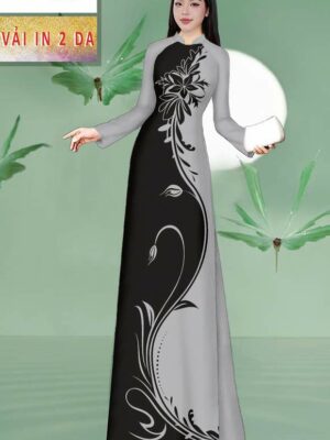Vải Áo Dài Hoa In 3D AD MT182