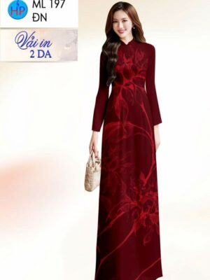 Vải Áo Dài Hoa In 4D AD ML197