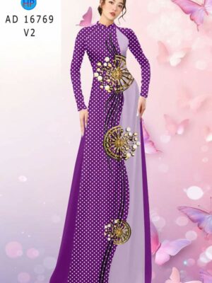 Vải Áo Dài Hoa In 3D AD 16769
