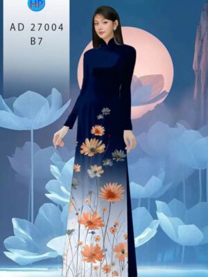 Vải Áo Dài Hoa Cúc AD 27004