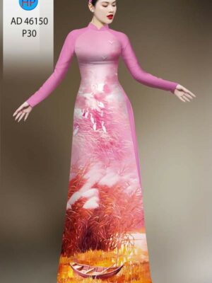Vải Áo Dài Phong Cảnh AD 46150