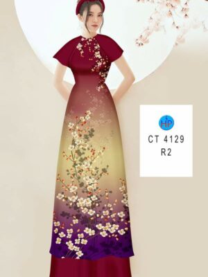 Vải Áo Dài Hoa In 3D AD CT4129