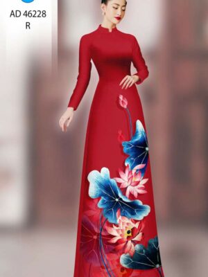 Vải Áo Dài Hoa Sen AD 46228