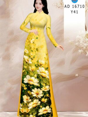 Vải Áo Dài Hoa Cúc AD 16710
