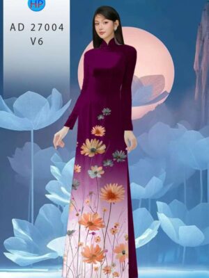 Vải Áo Dài Hoa Cúc AD 27004