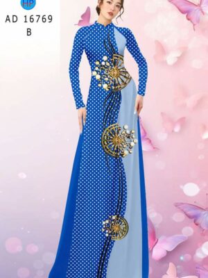 Vải Áo Dài Hoa In 3D AD 16769