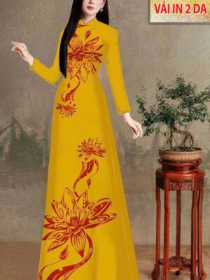 Vải Áo Dài Hoa In 4D AD MT186