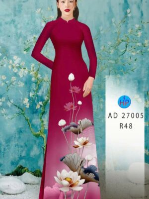 Vải Áo Dài Hoa Sen AD 27005