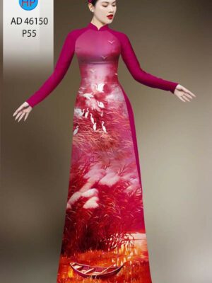 Vải Áo Dài Phong Cảnh AD 46150