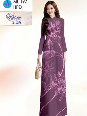 Vải Áo Dài Hoa In 4D AD ML197