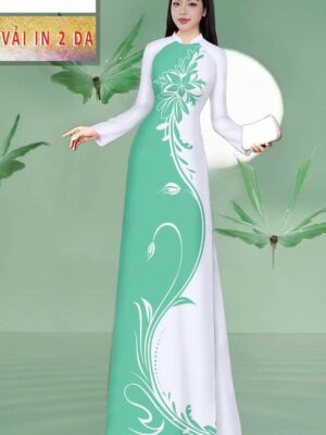 Vải Áo Dài Hoa In 3D AD MT182
