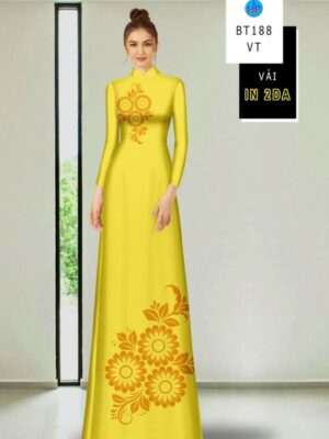 Vải Áo Dài Hoa In 4D AD BT188