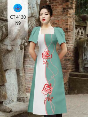 Vải Áo Dài Hoa Hồng AD CT4130
