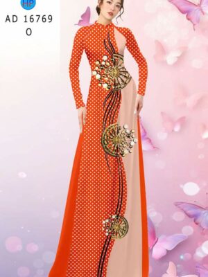 Vải Áo Dài Hoa In 3D AD 16769