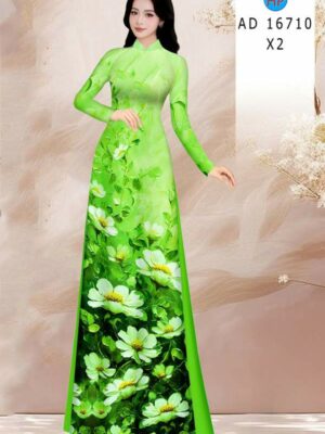 Vải Áo Dài Hoa Cúc AD 16710