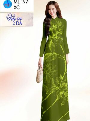Vải Áo Dài Hoa In 4D AD ML197